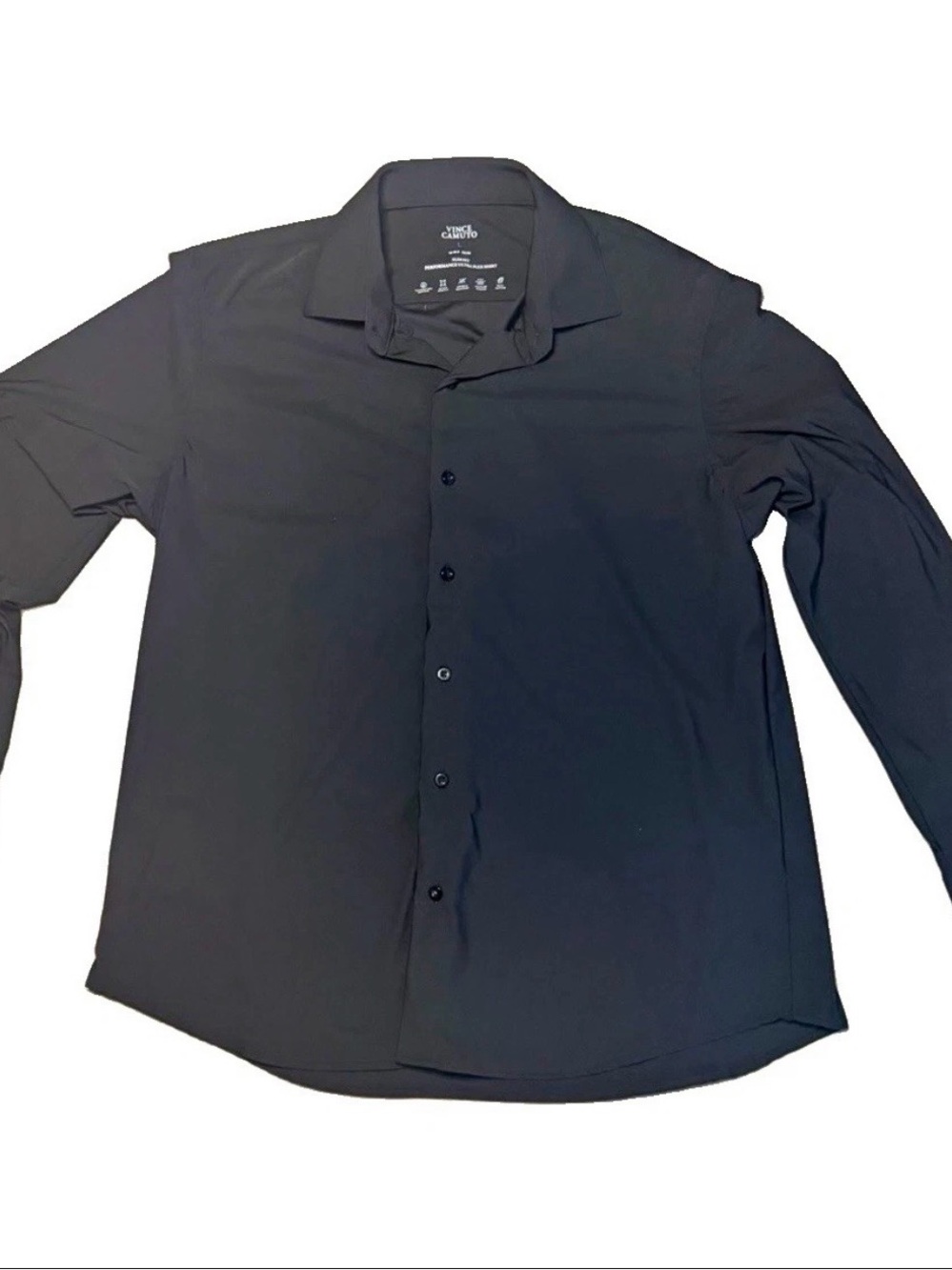 Vince Camuto Men's Black Long-Sleeve Button Shirt